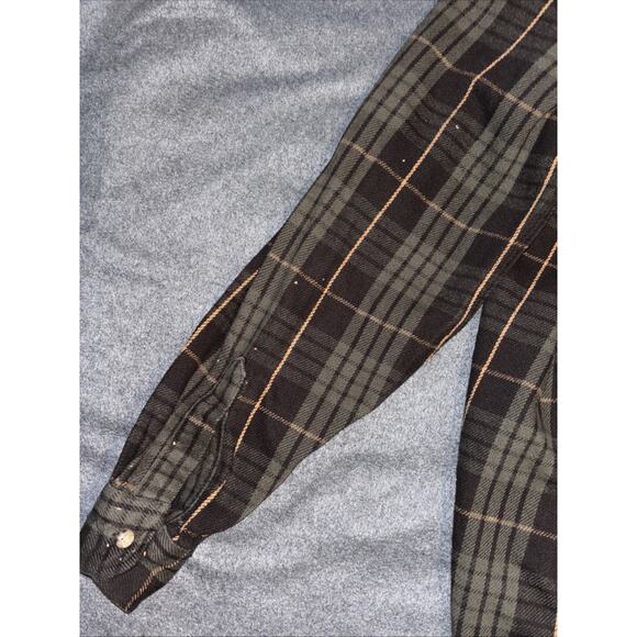 Carhartt Mens Green Black Plaid Loose Fit Long Sleeve Button-Up Shirt Size Med - Picture 7 of 12